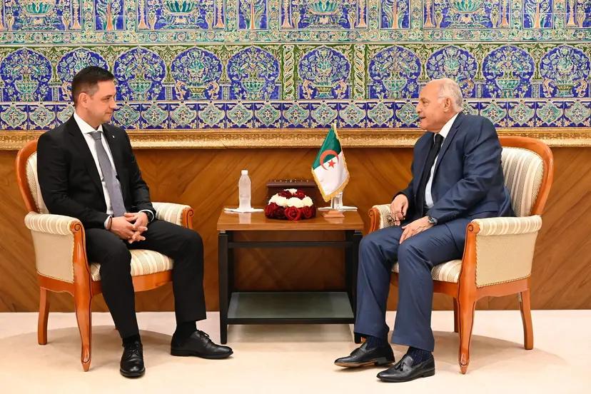 El Sr. Attaf recibe al nuevo embajador de Ucrania en Argelia