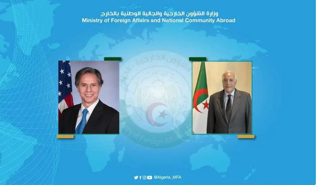 Minister Attaf receives phone call from American counterpart